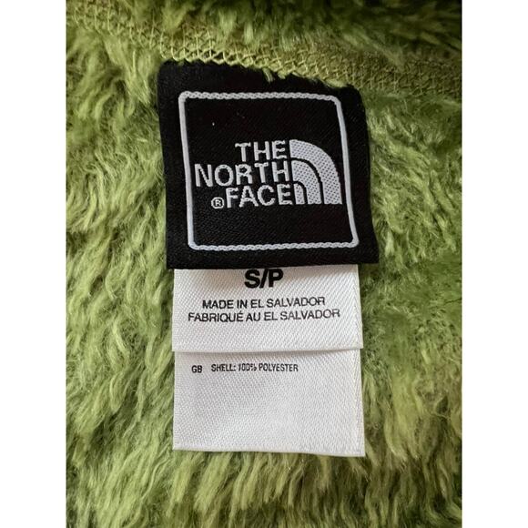 North Face Women's Kiri Hoodie Pullover in green monkey fleece Sz Small - Picture 2 of 8